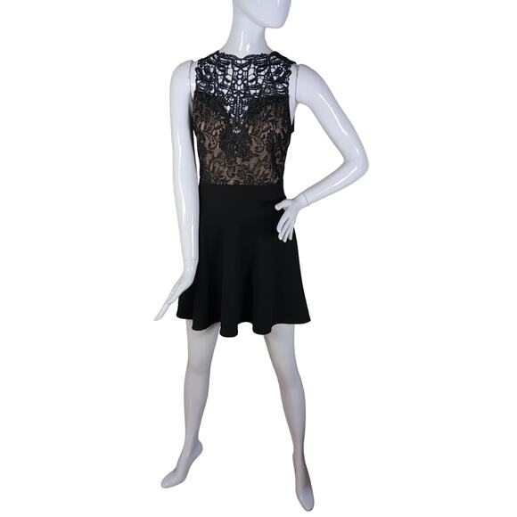 Windsor Mini Lace Dress Size Large Black Fit and Flare - Picture 2 of 9